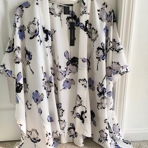 Tahari Floral Print Kimono